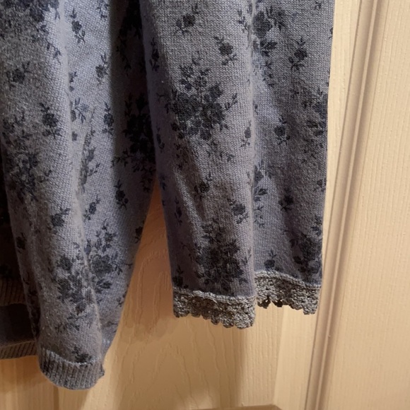 Lauren Ralph Lauren Blue Sweatshirt Paisley Design Large - Picture 3 of 4